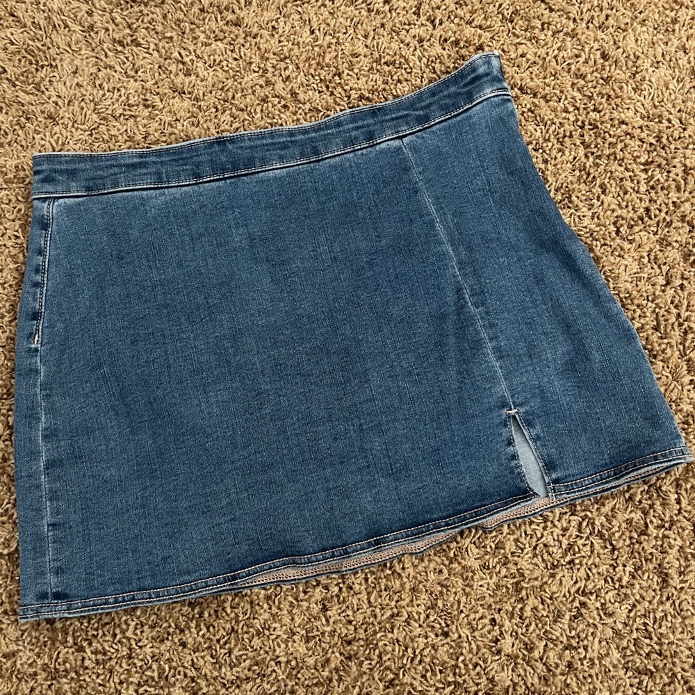American Eagle Jean Slit Skort